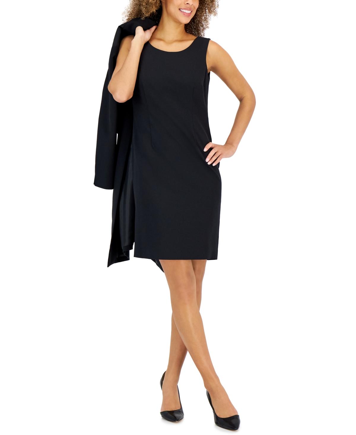 Le Suit Crepe Topper Jacket Sheath Dress Suit Set in Black Lyst