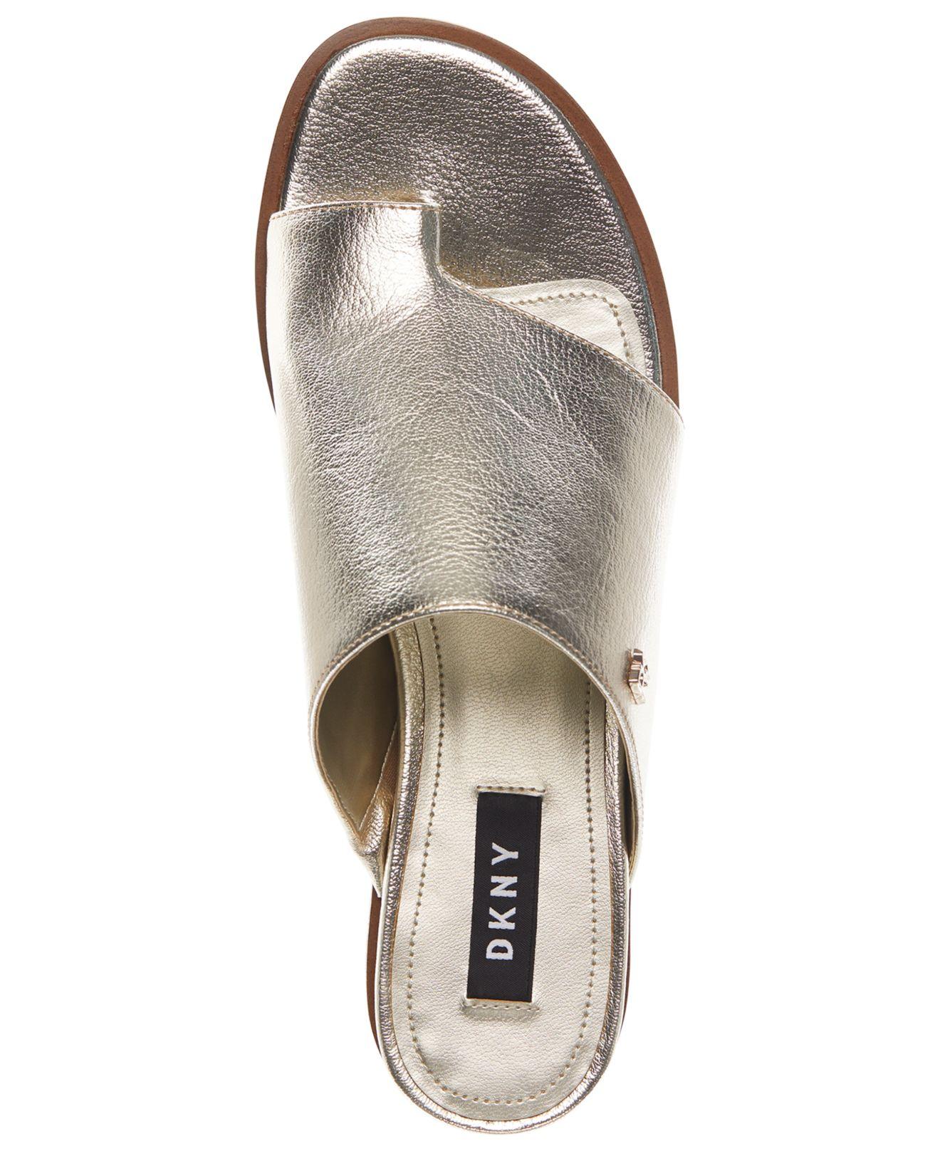 DKNY Leather Daz Flat Sandals, Created For Macy's - Lyst