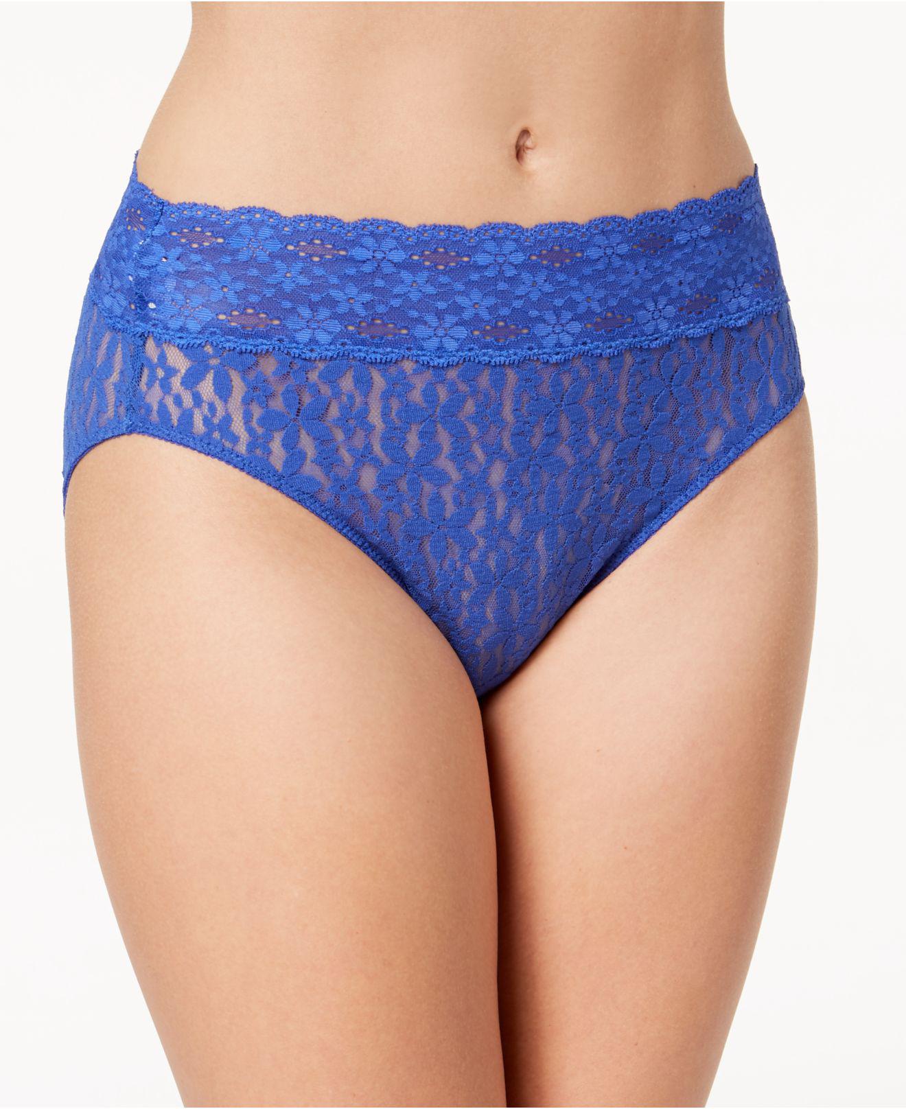 NWT Wacoal 870305 /"Halo Lace/" Hi Cut Brief Lace Panty Purple