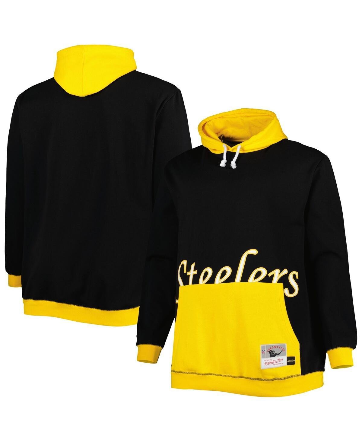 Pittsburgh Steelers Mitchell & Ness Allover Print Fleece Pullover Sweatshirt  - Heathered Gray