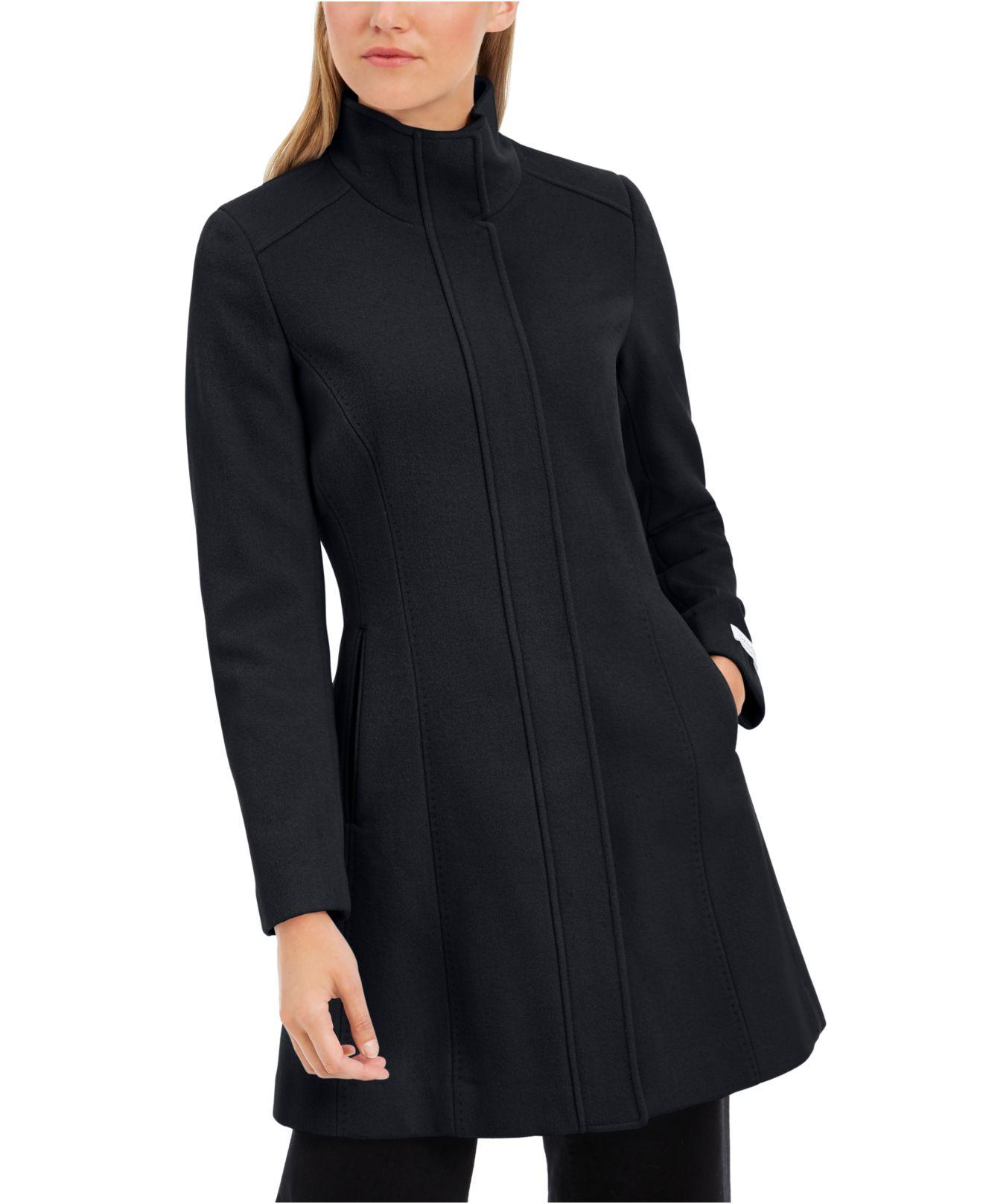 calvin klein stand collar coat