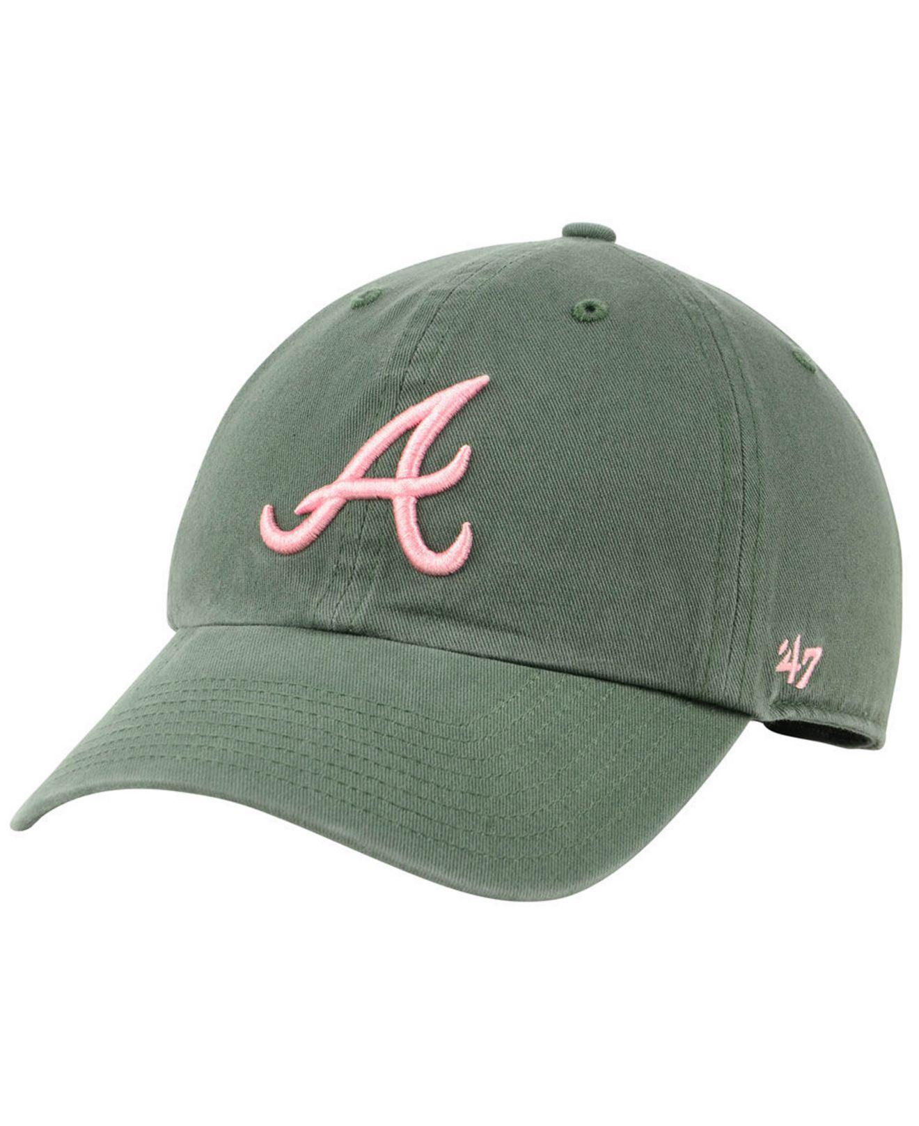 Atlanta Braves Moss Pink Clean Up Cap 