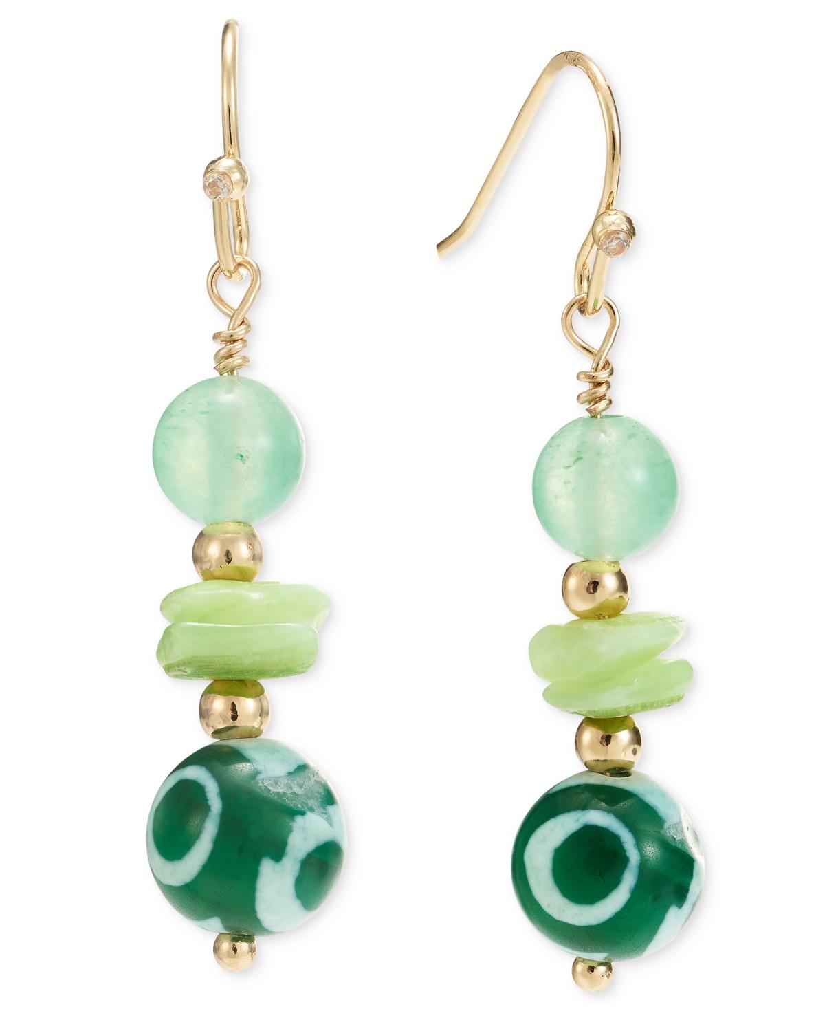 Effy Green Onyx & Diamond (1/10 ct. t.w.) Drop Earrings in 14k Gold |  Hawthorn Mall