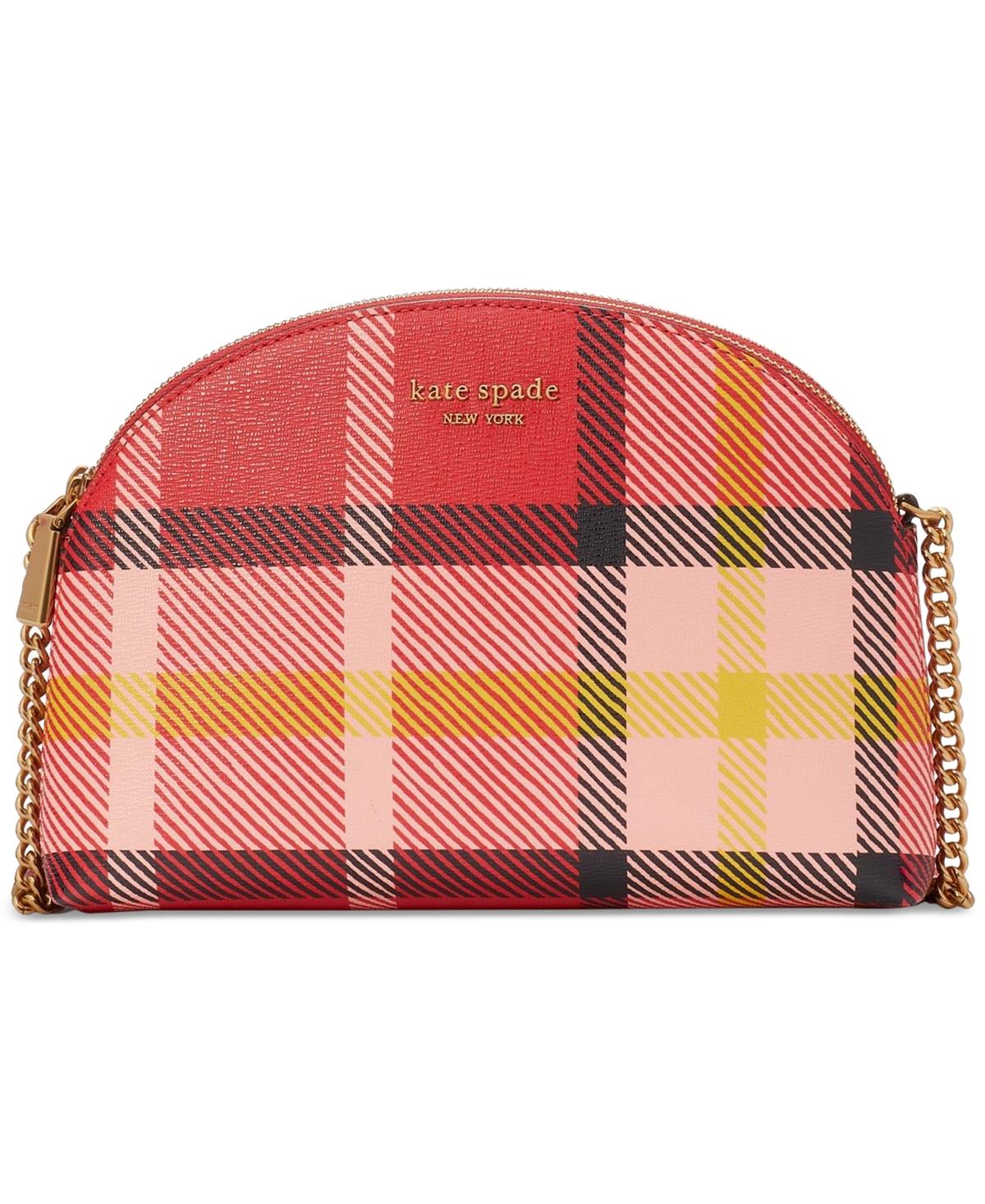 Kate Spade Morgan Museum Plaid Double Zip Dome Small Crossbody in