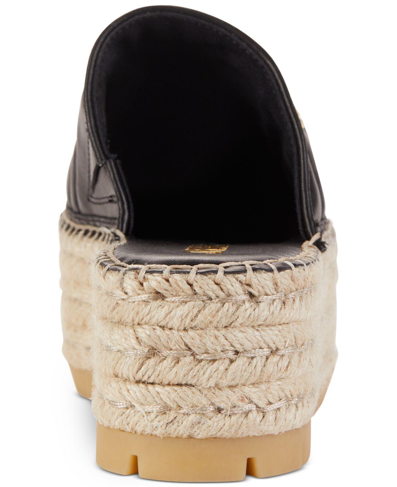 dkny ricki espadrille flatform mules