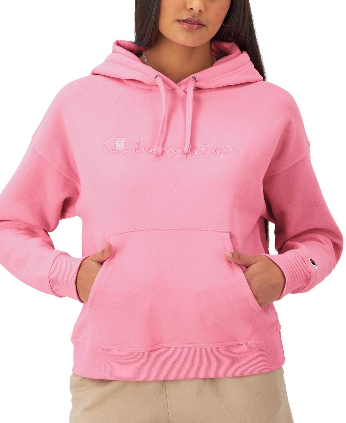 Champion pink fleece hoodie sale