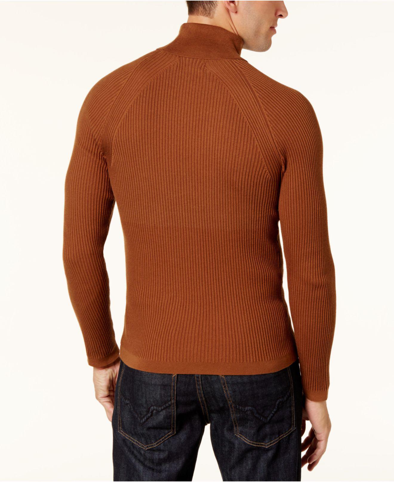 INC International Concepts Cotton Men's Ribbed Turtleneck Sweater in ...