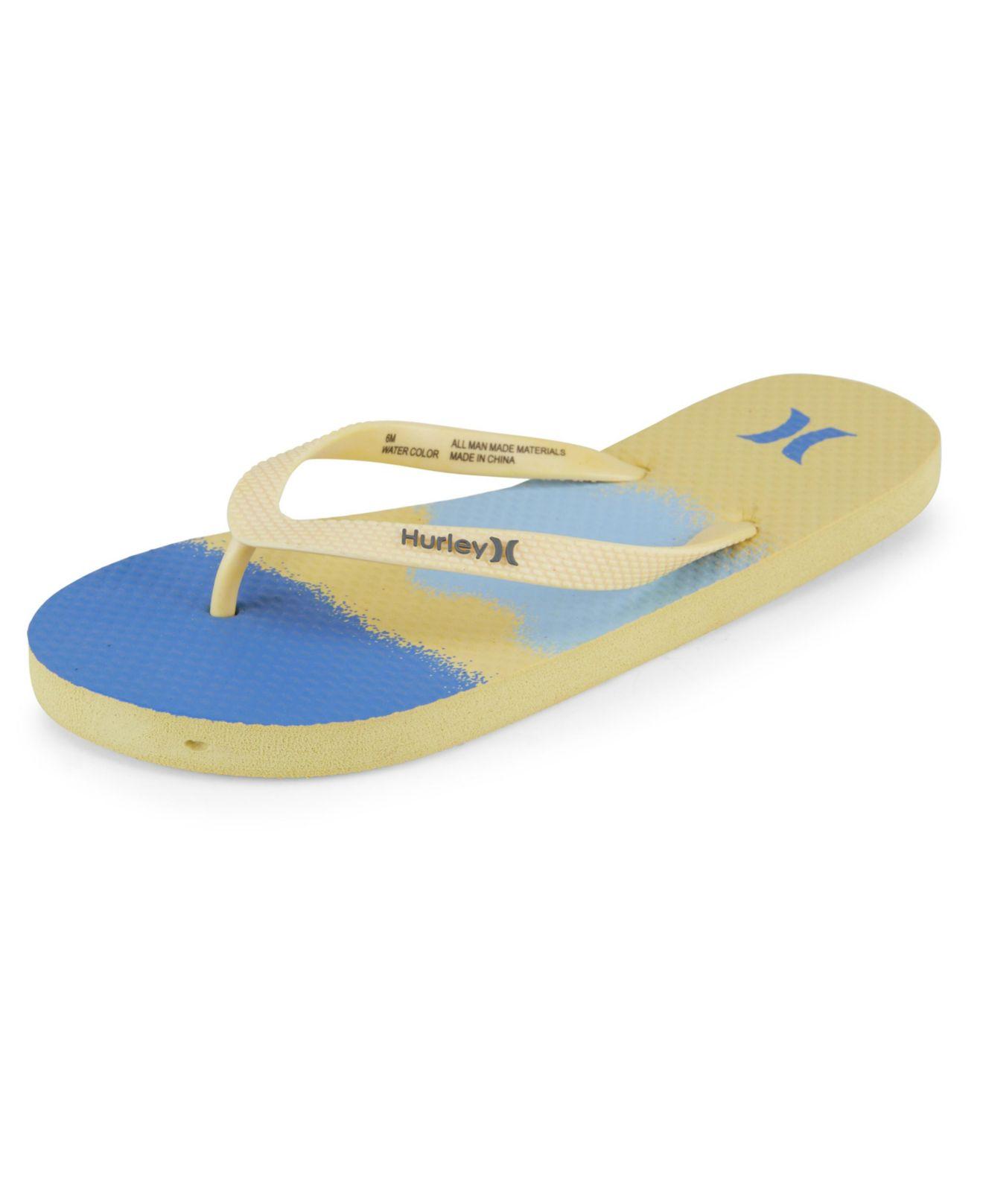Hurley Thong Flip Flop in Blue | Lyst
