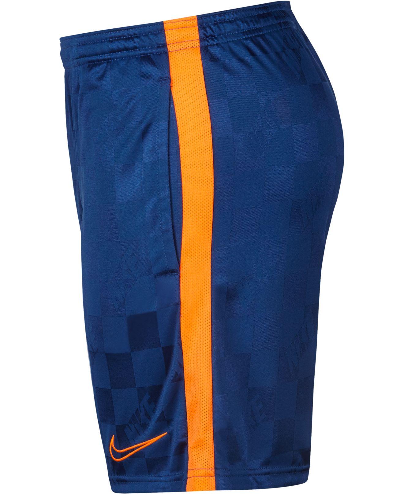 orange nike soccer shorts