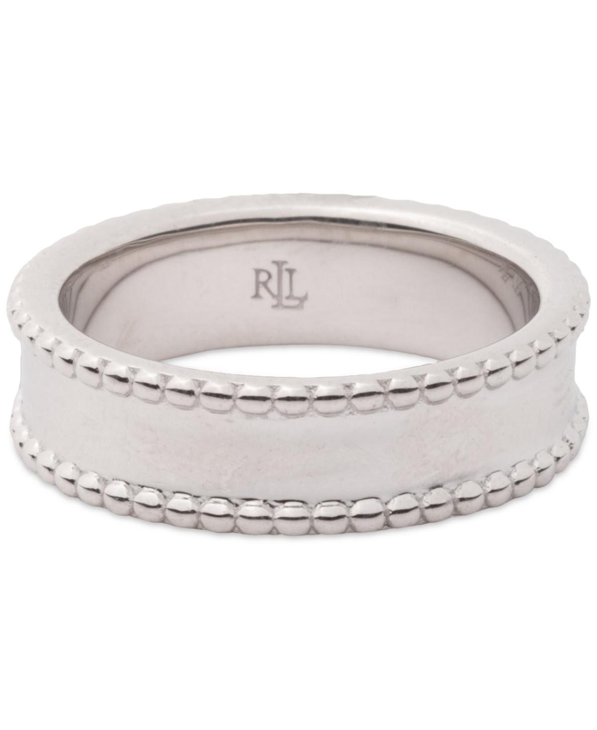 【 Ralph Lauren 】 Band ring Lauren Ralph Lauren Sterling Silver Link Stack Ring - Macy's