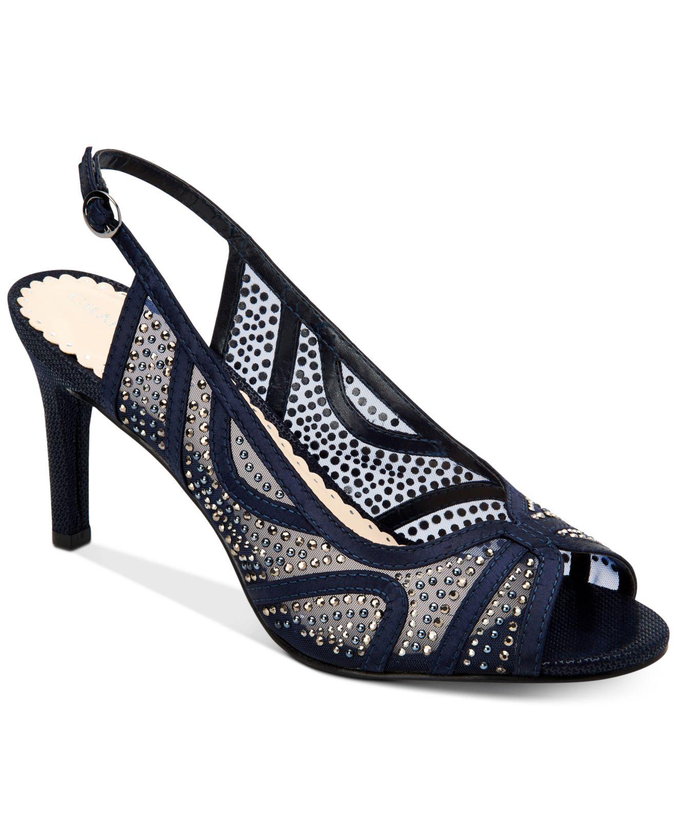 macys navy heels