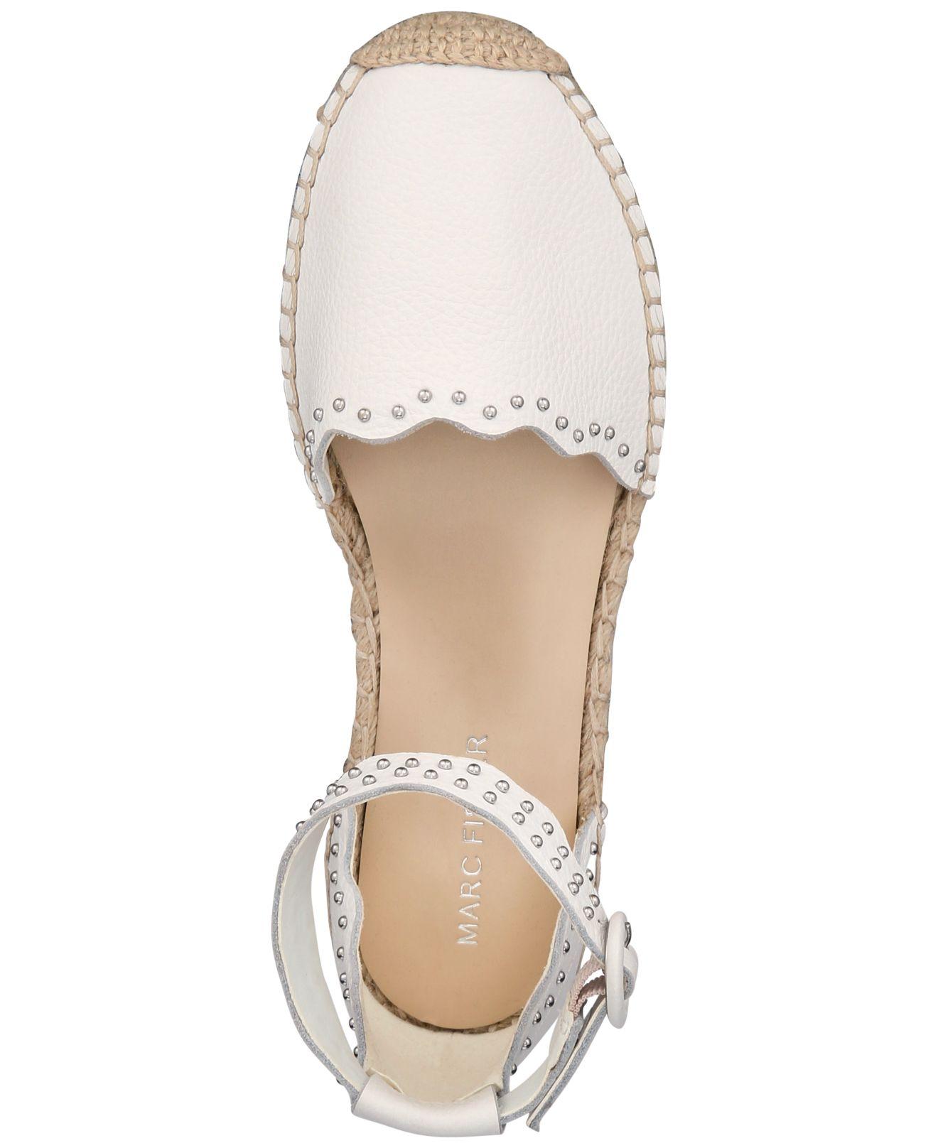 white studded espadrilles