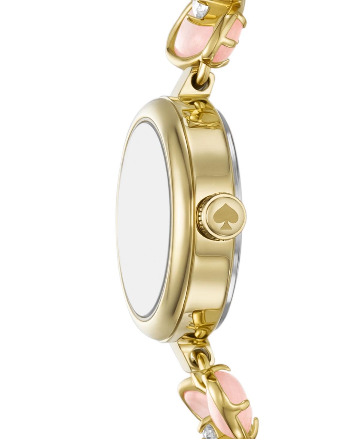 Kate Spade Metro Scallop Three Hand Leather Watch Rose Gold Round Face Ladies Kate spade Rosebank Scallop White Dial Pink | Mercari main image 2
