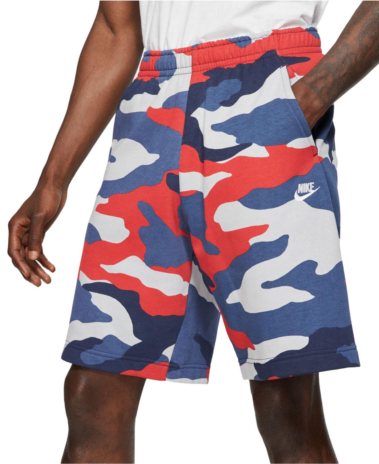 nike club camo shorts