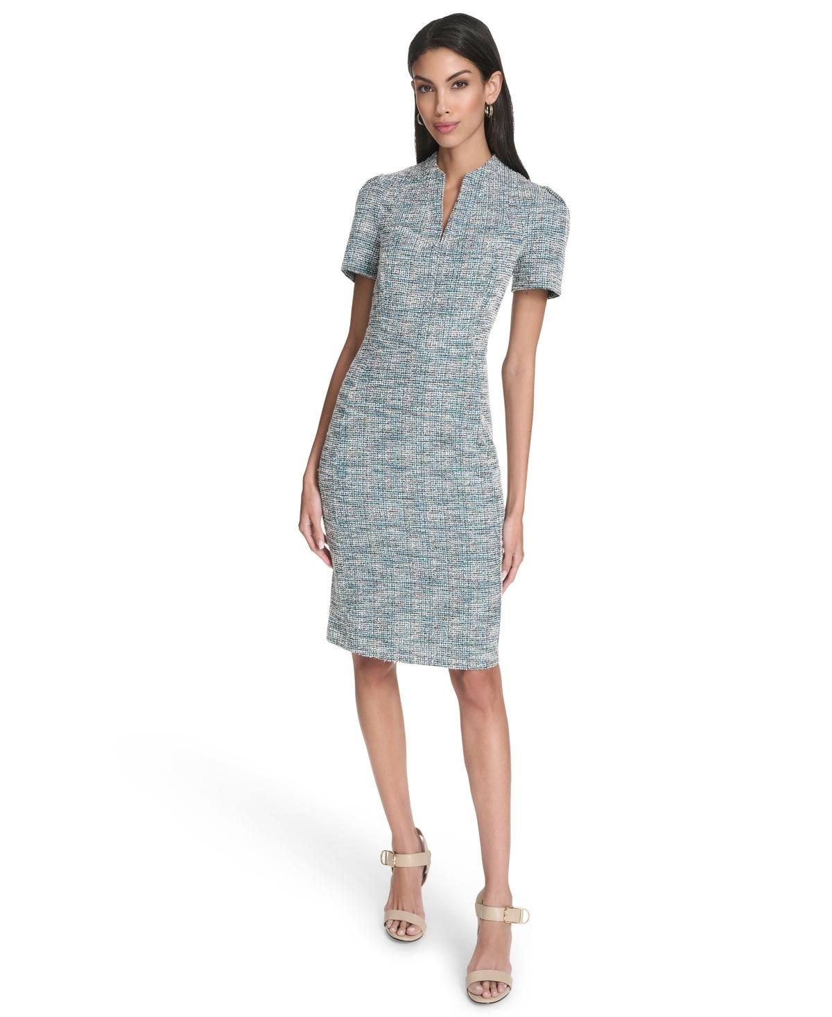 sachin and babi light blue dress Pearl Embroidered Cocktail Dress 4 / Creme main image 1