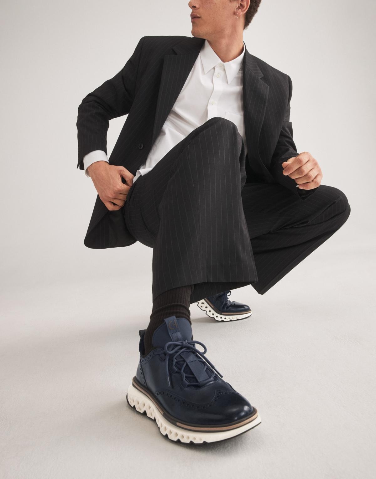 Cole Haan 5.zerøgrand Wingtip Oxford Shoe in Blue for Men | Lyst