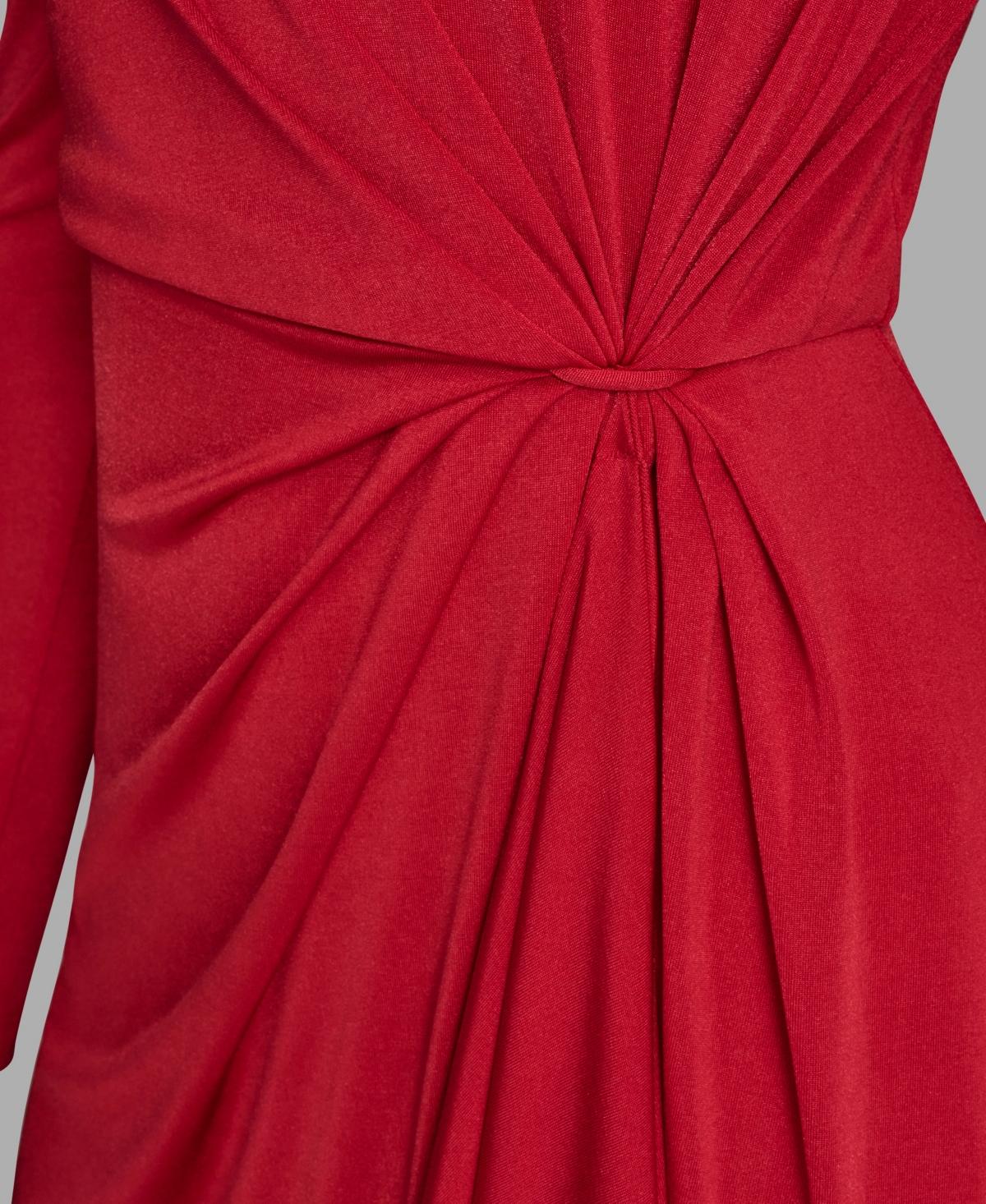 BCBGMAXAZRIA Side Knot Long Sleeves Sheath Dress in Red | Lyst