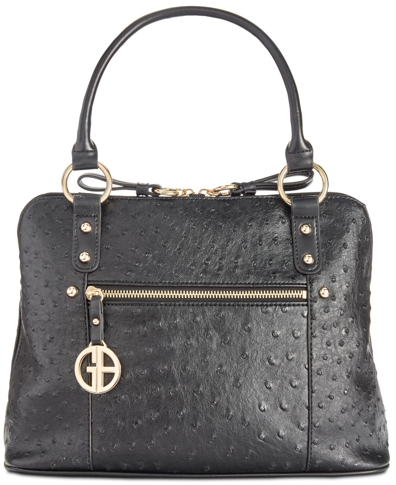 Giani Bernini Ostrich-embossed Dome Satchel, Created For Macy's in ...