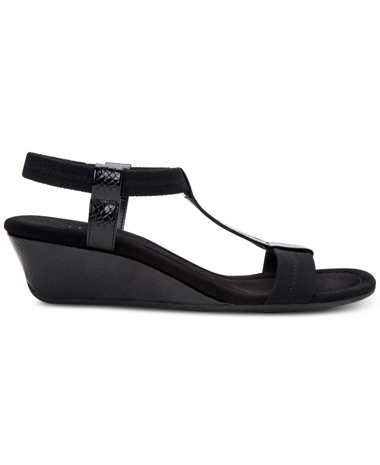 alfani black wedge sandals