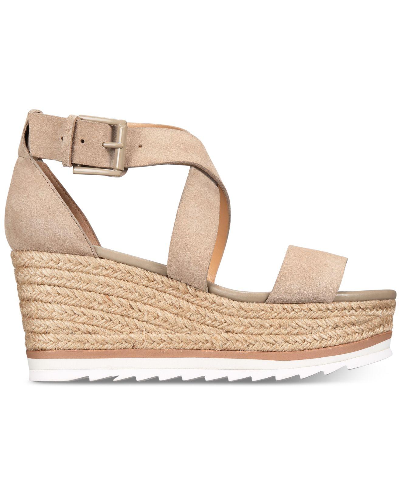 Marc Fisher Leather Zendra Wedge Sandals Lyst