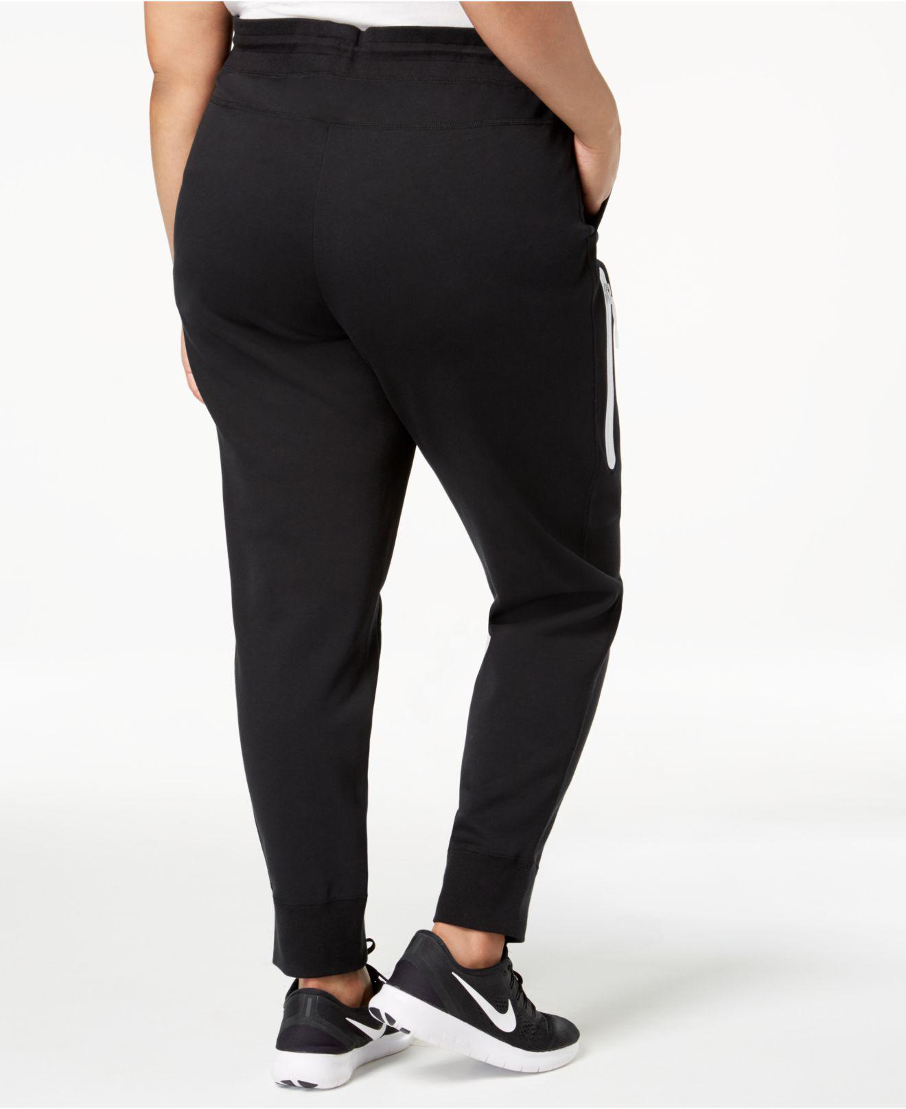 Nike Plus Size Sportswear Tech Fleece Joggers in Black White (Black) | Lyst