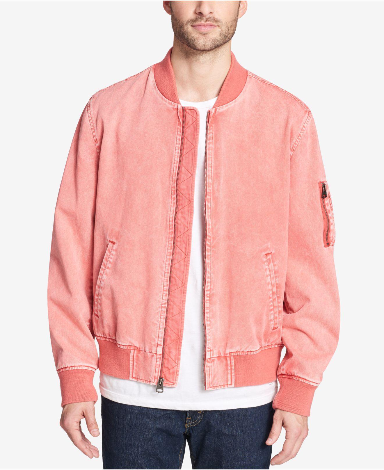 coral bomber jacket