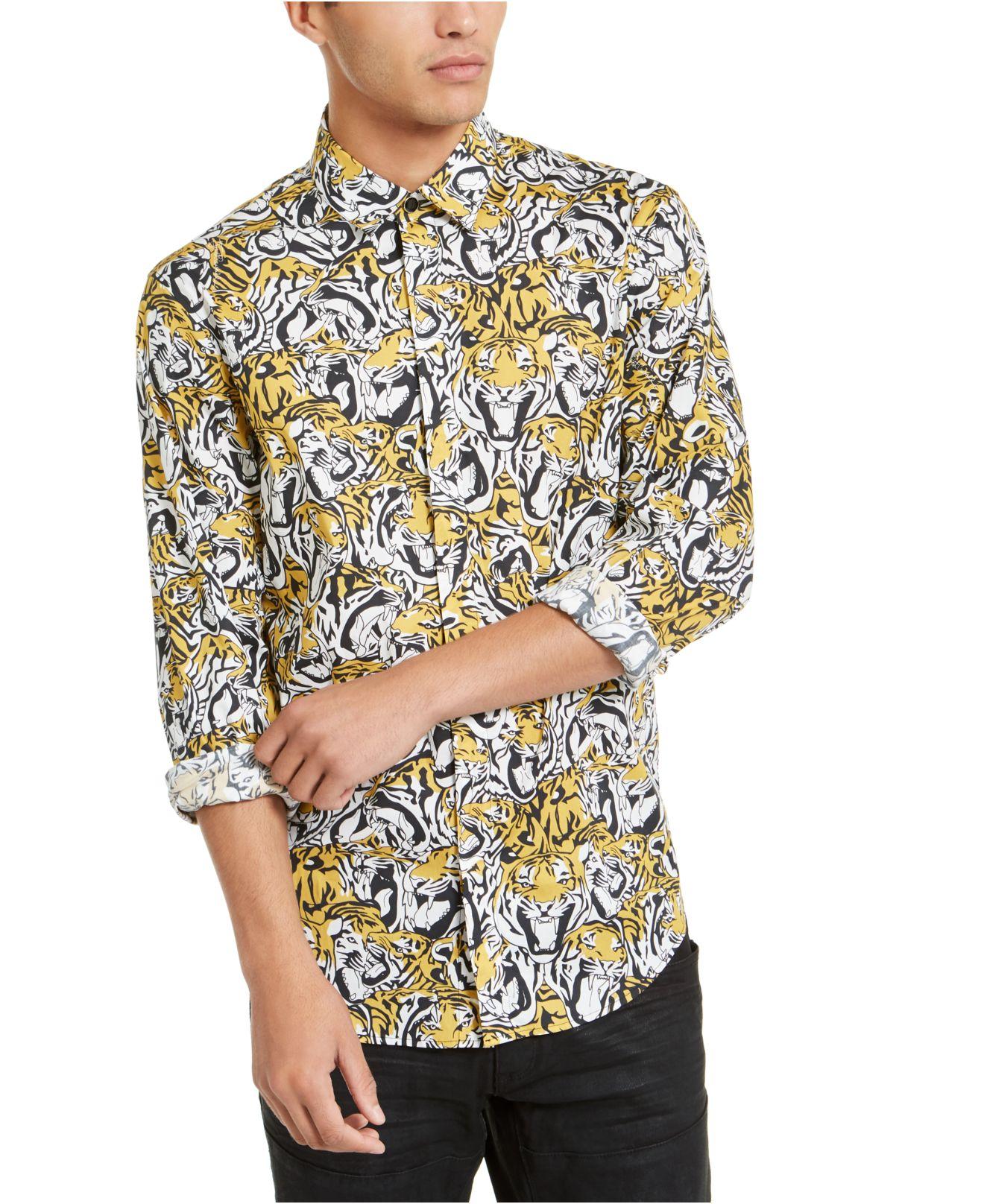 shiny tiger print shirt