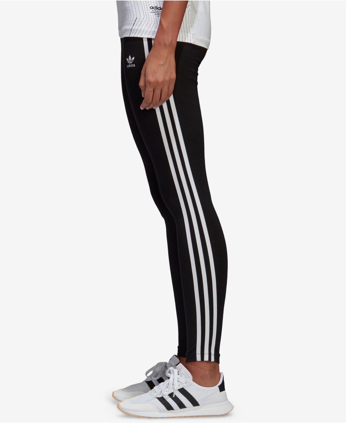 adidas black stripe leggings