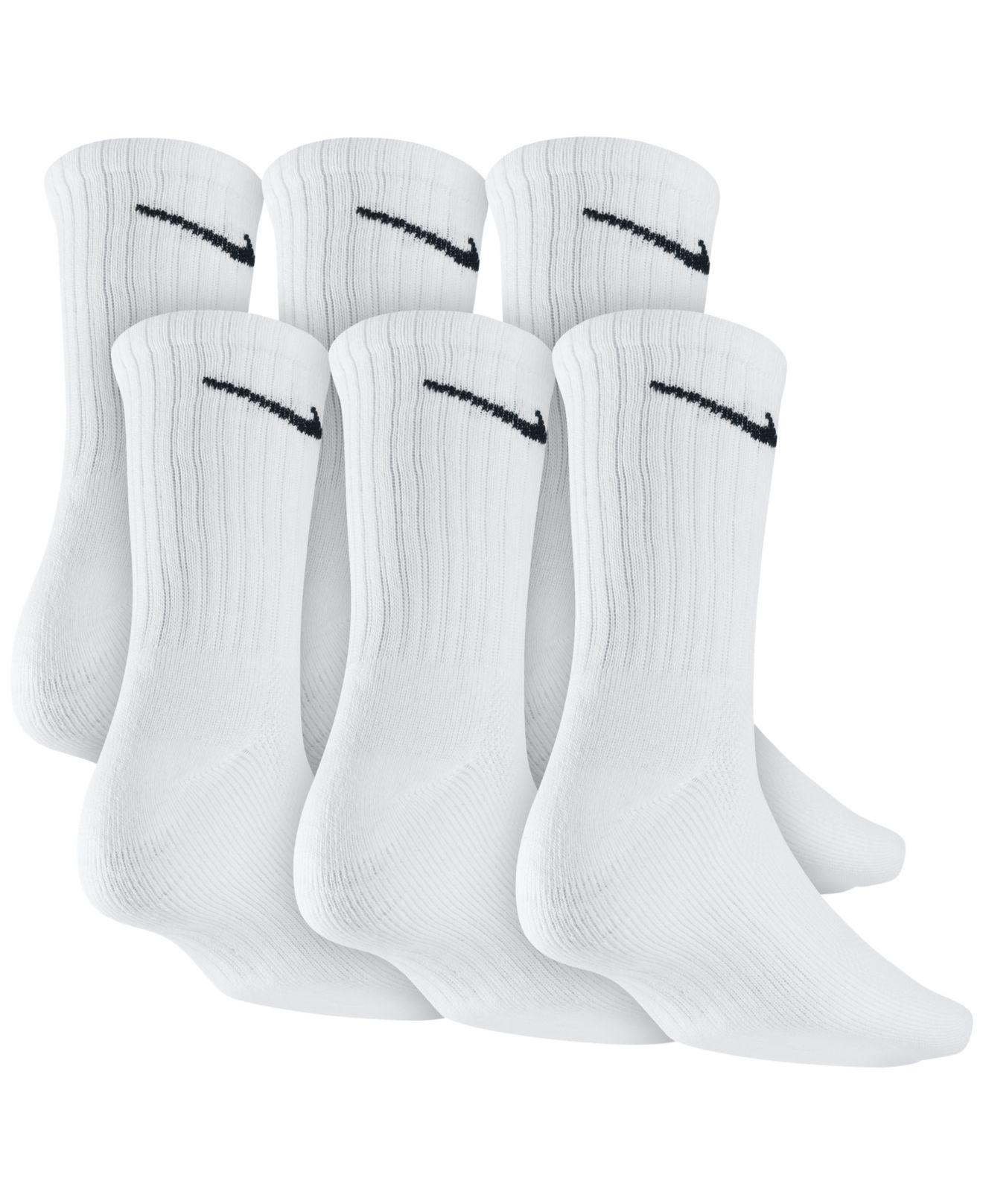 Nike Synthetic Socks, Dri Fit Crew 6 Pairs in White for Men - Save 23% ...