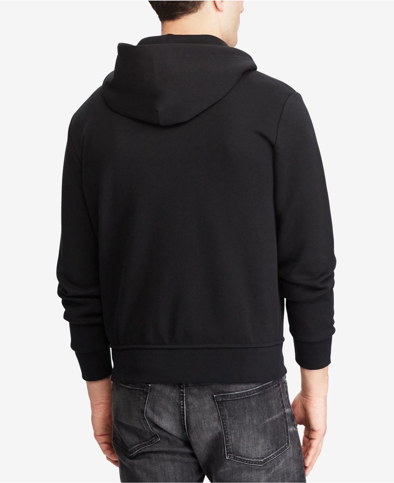 Polo Ralph Lauren Synthetic Big And Tall Double-knit Hoodie in Black ...