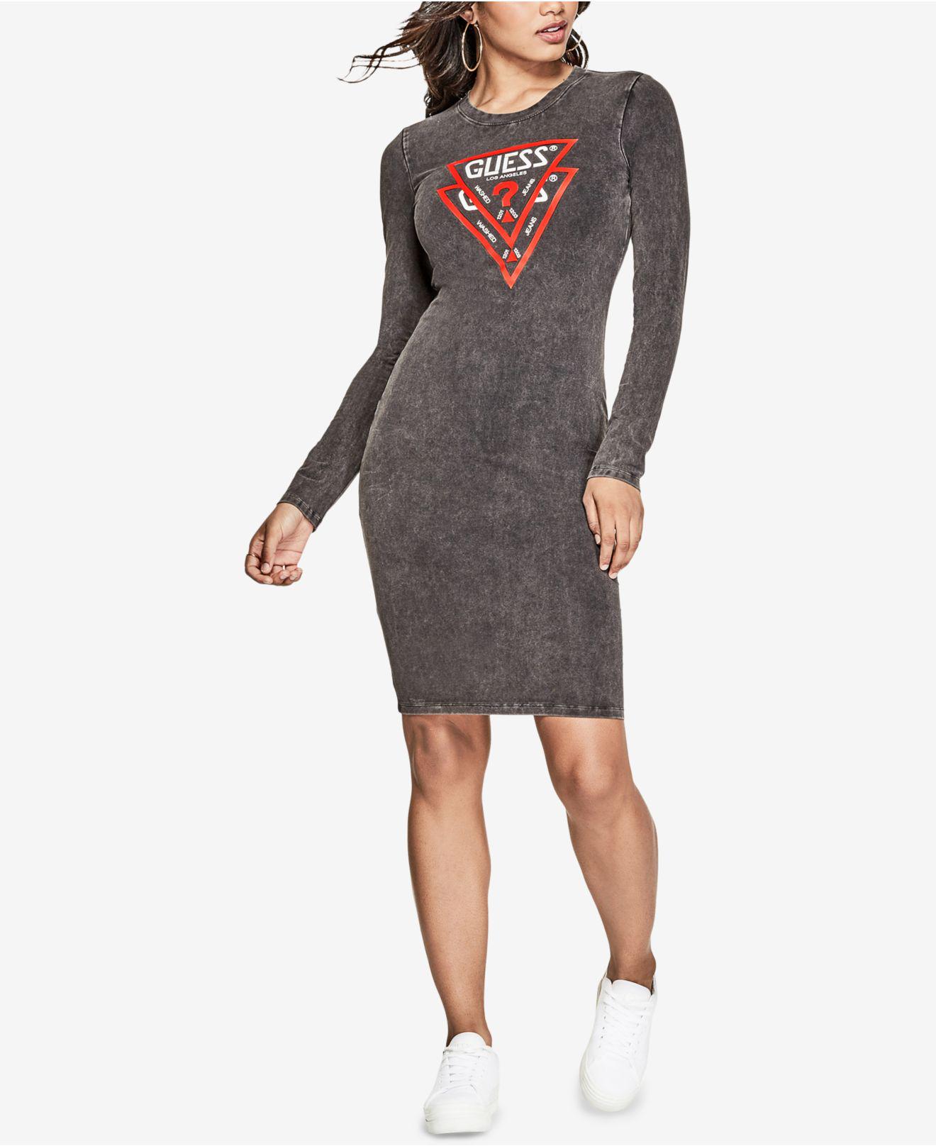 guess logo t shirt dress