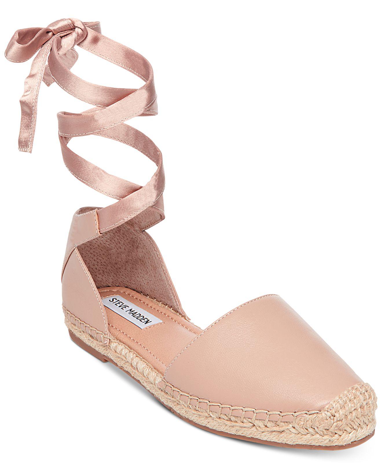 Steve Madden Roses Leather Espadrilles 