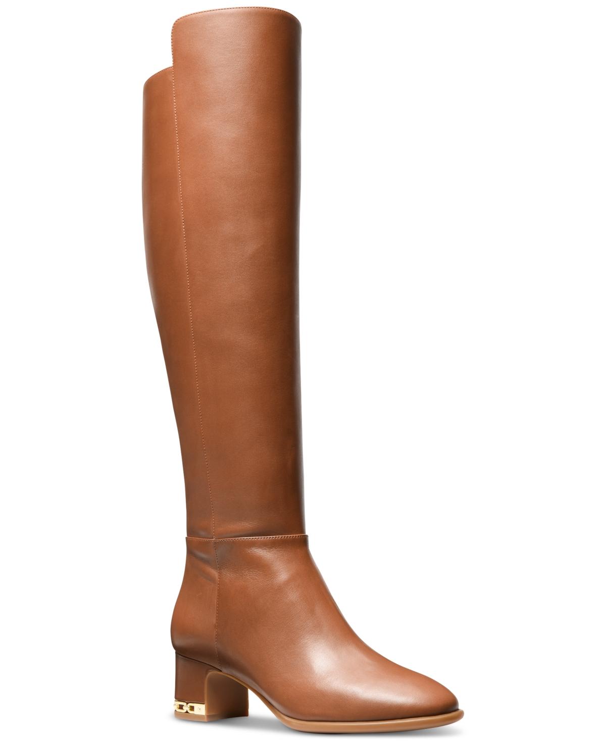 Michael Kors Michael June Leather Knee High Riding Boots in Brown Lyst