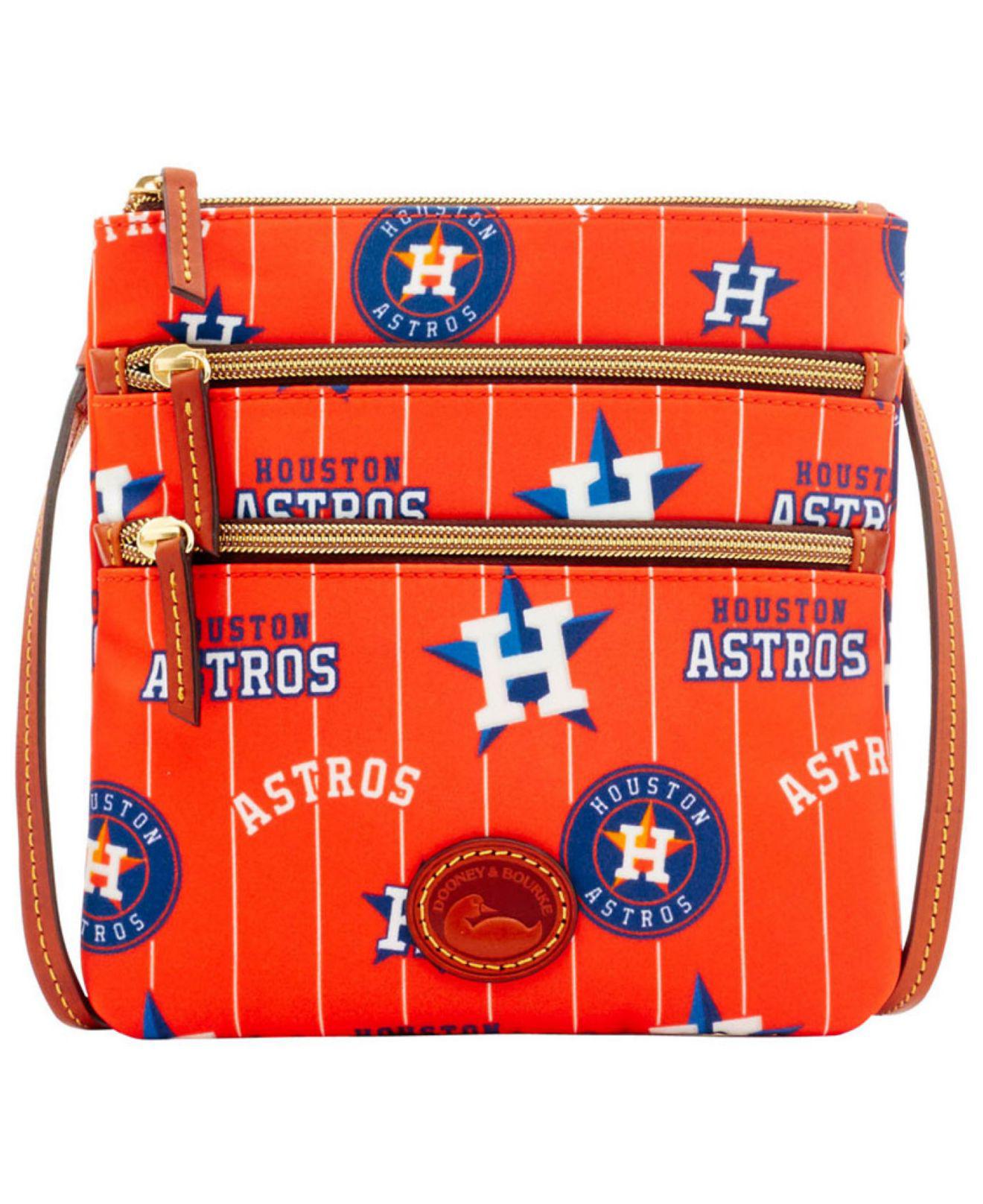 Dooney & Bourke Orange Navy Stripe Detroit Tigers Nylon Crossbody Bag