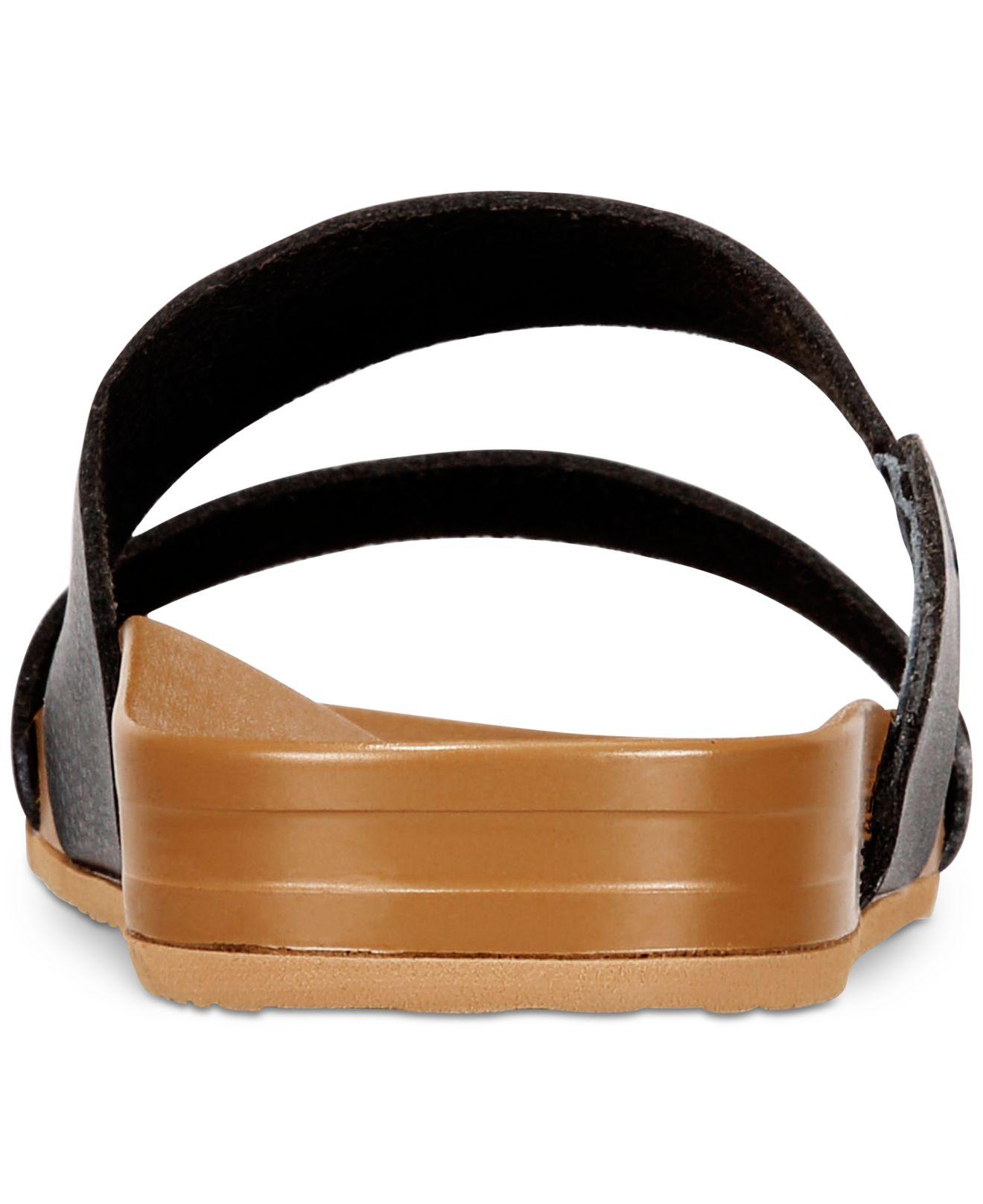 Reef Leather Cushion Bounce Vista Sandal in Black/Natural (Black) - Save 2% - Lyst