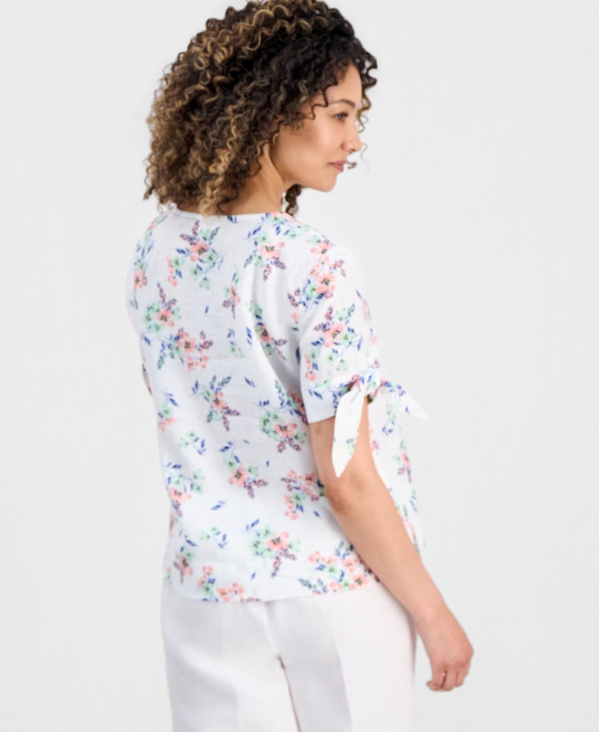 Débardeur/blouse Charter Club Petites - Taille P/L - 100% Coton Pima - Imprimé Pois Blanc Sur Rose - Neuf Avec étiquettes