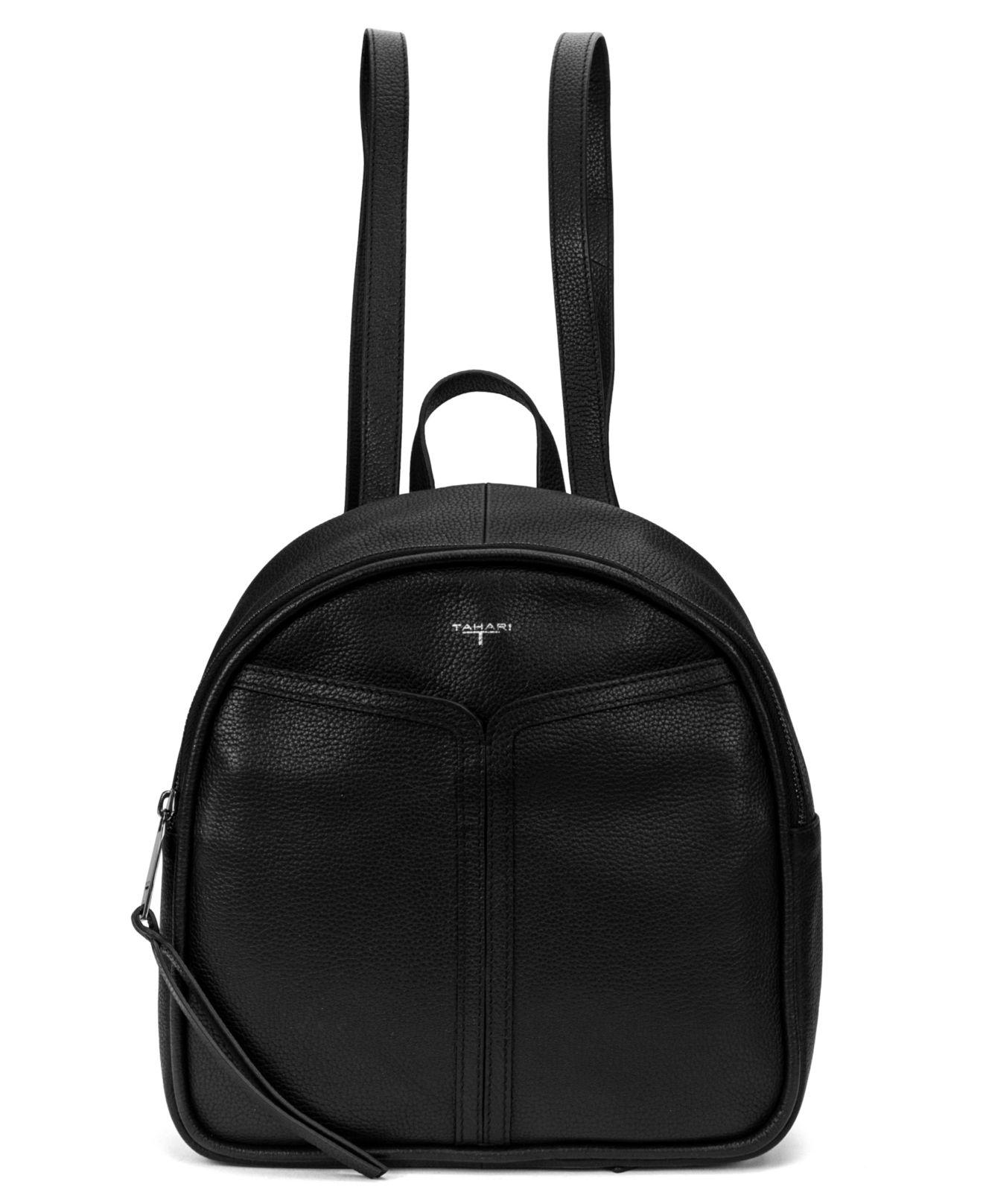 T Tahari Leather Courtney Backpack in Black - Lyst
