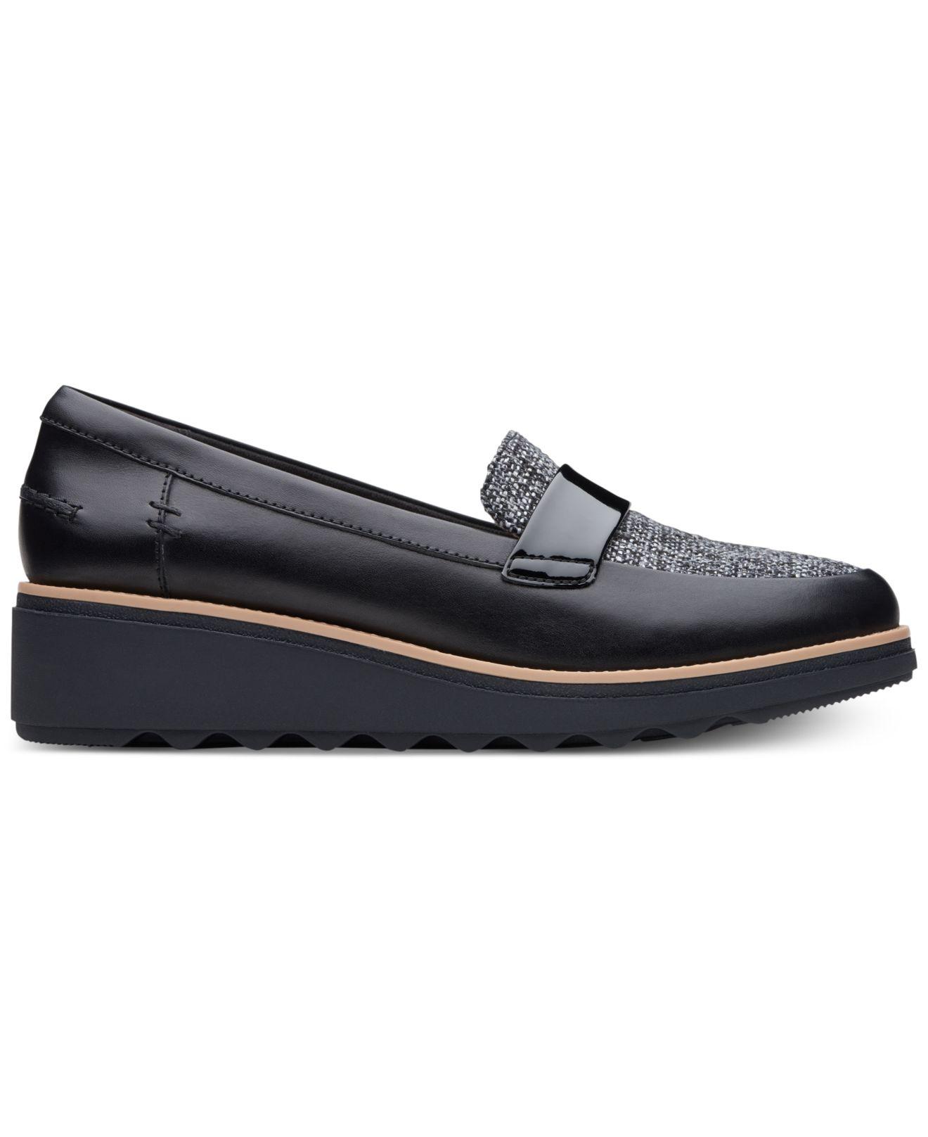 clarks sharon gracie platform loafers