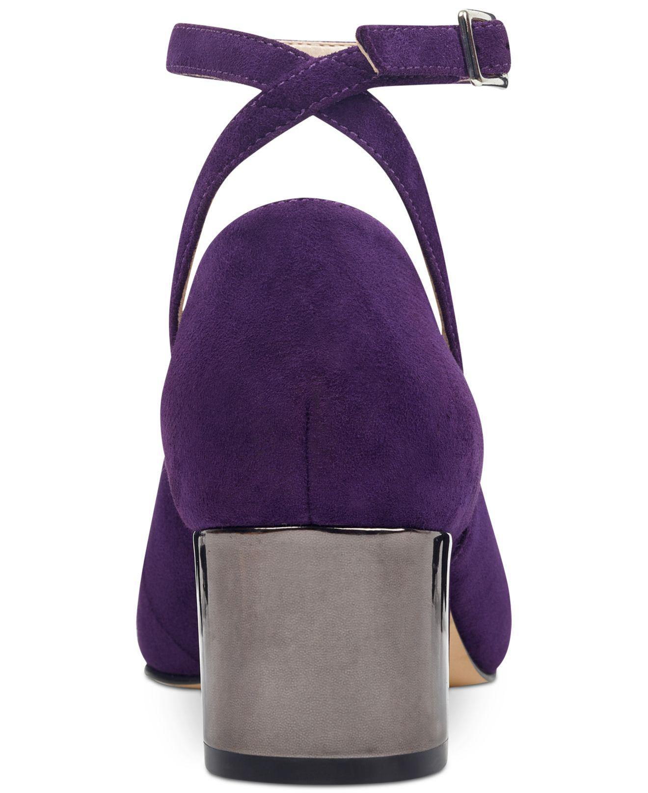 nine west purple pumps