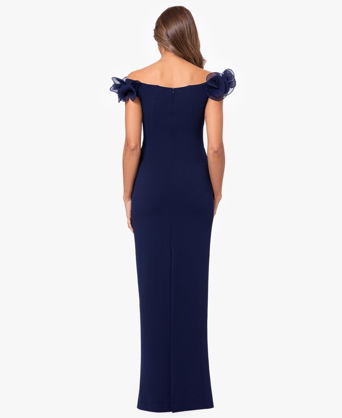 halter gowns & formal dresses Scala 61308 Fitted Slit Prom Formal Long Dress