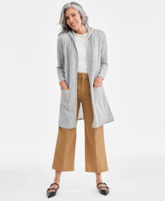 Charter Club 100 Cashmere Open Front Hoodie P P Macys Exclusive in