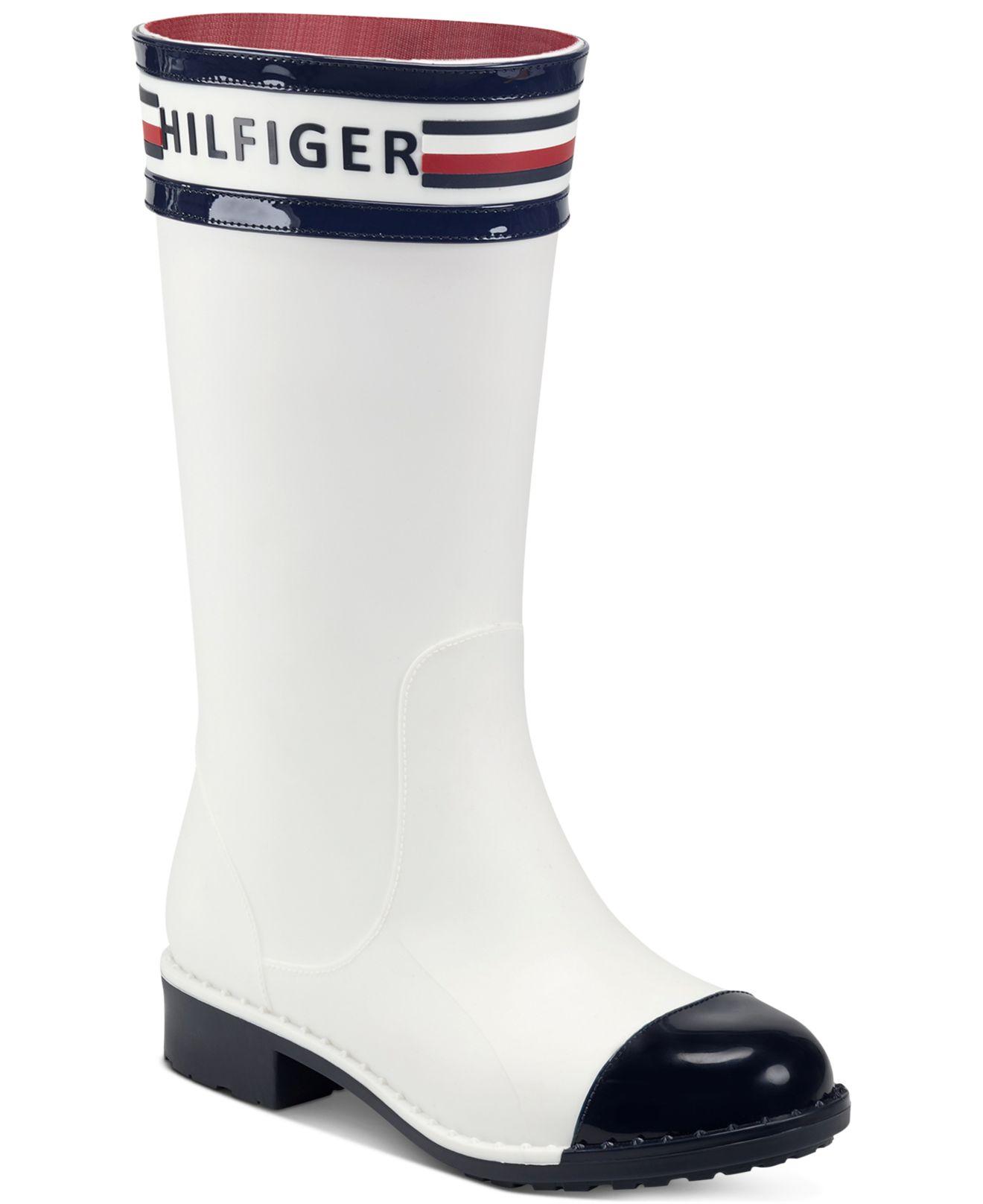 tommy hilfiger sock rain boot