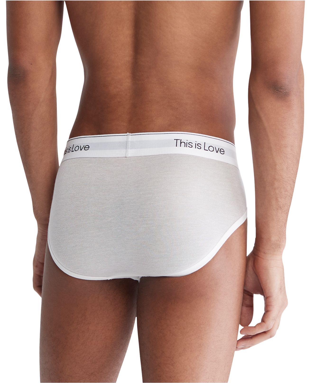 Calvin Klein Pride This Is Love Mesh Hip Brief Underwear in White for Men