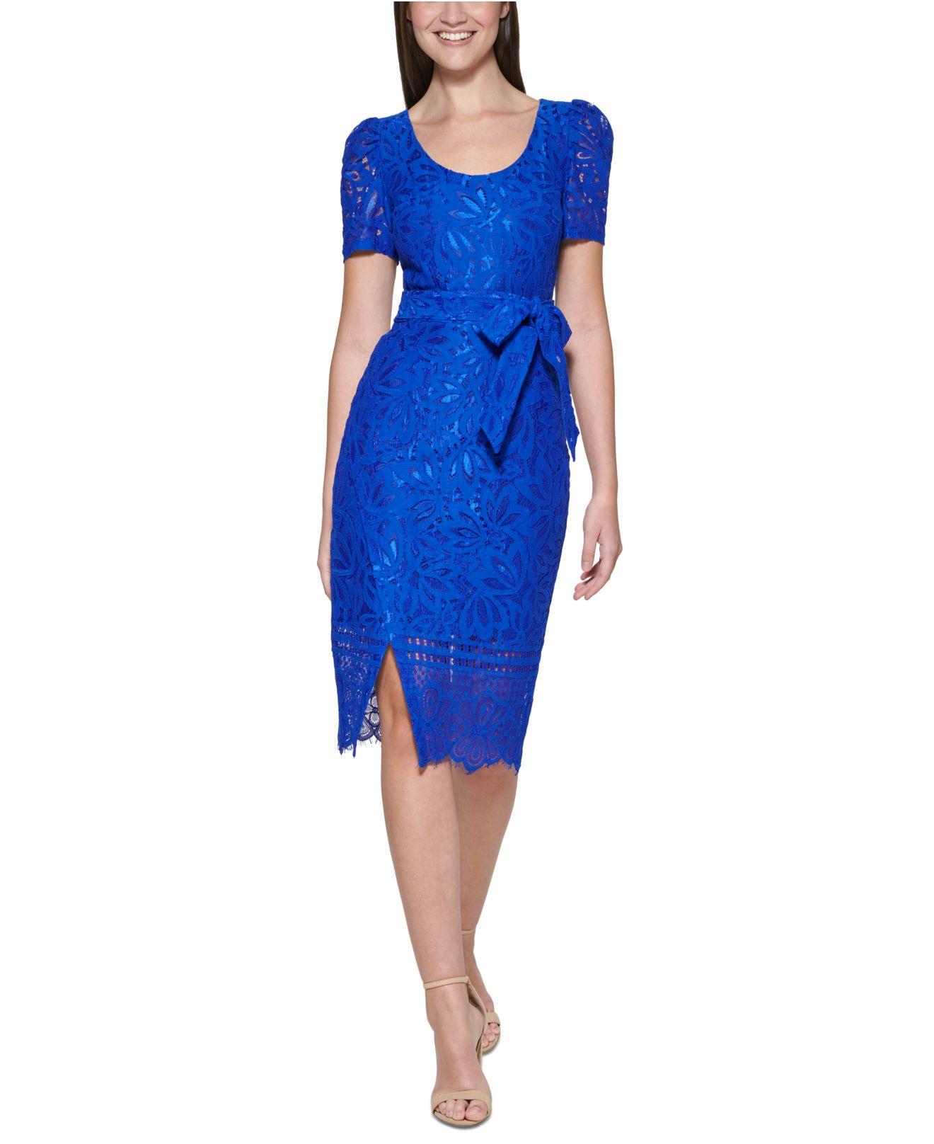 Kensie floral lace a line clearance dress