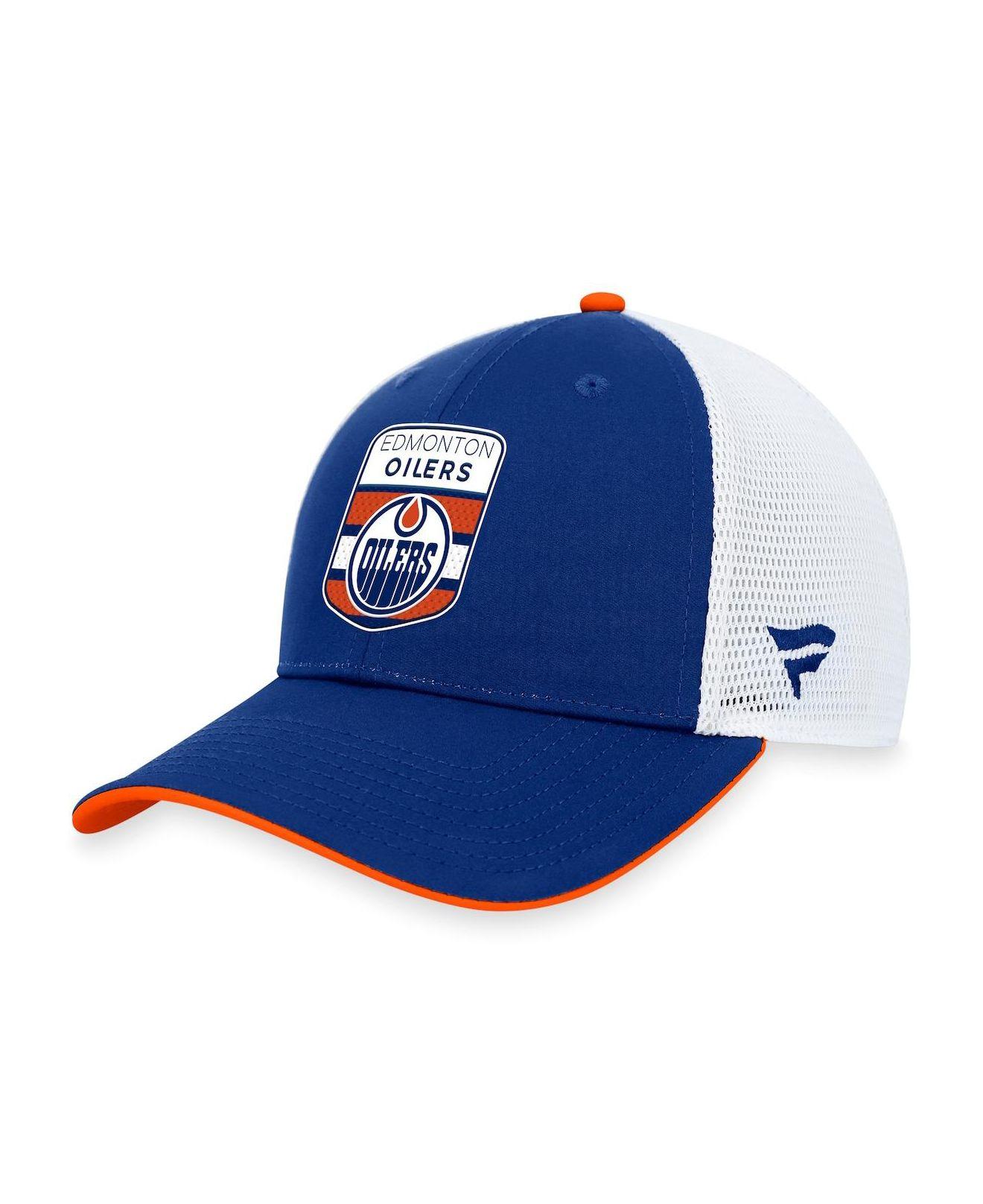 Fanatics Branded Blue Edmonton Oilers 2023 Nhl Draft On Stage Trucker Adjustable Hat for Men |
