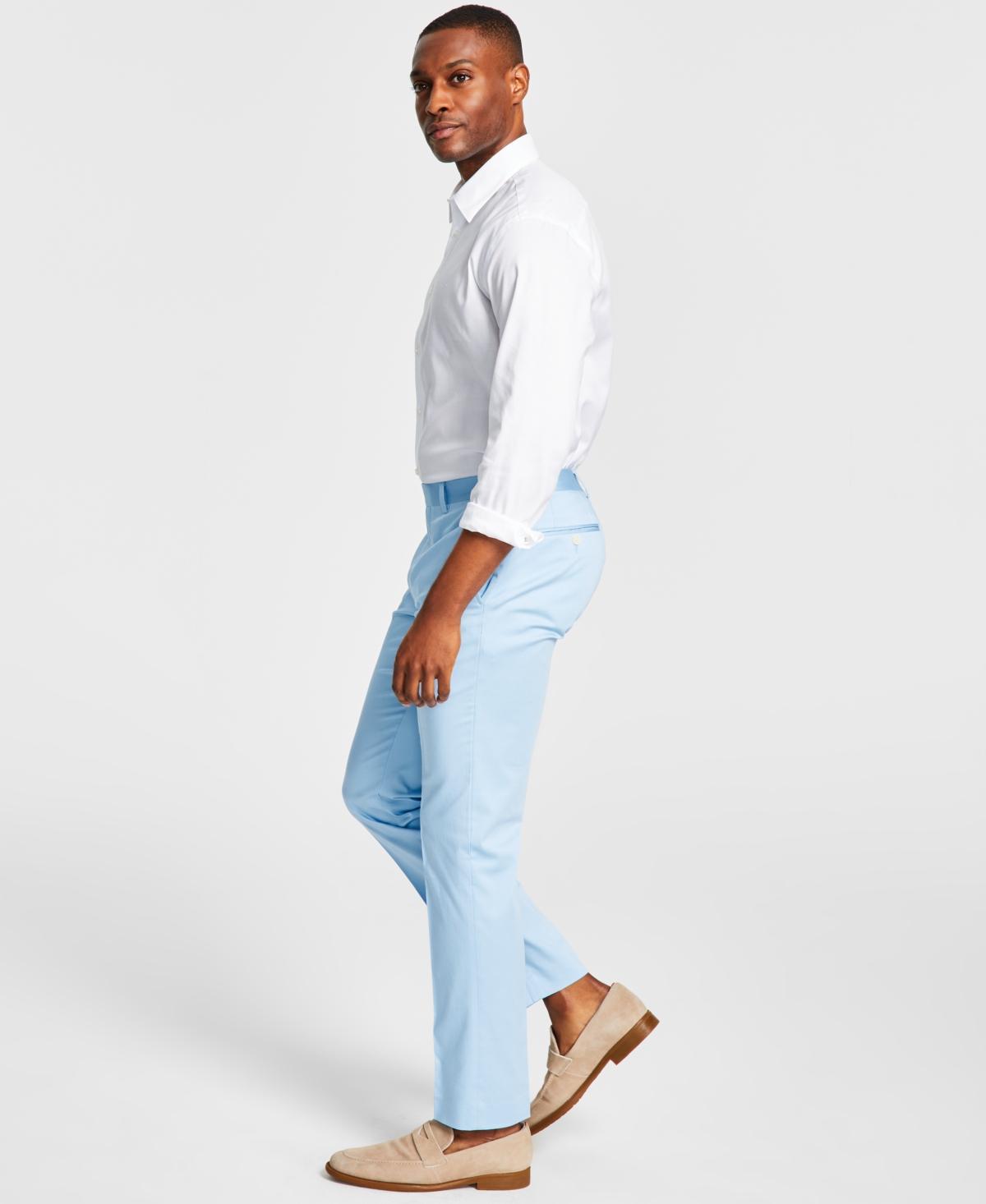 Calvin Klein Slim-fit Cotton Suit Pants in White for Men