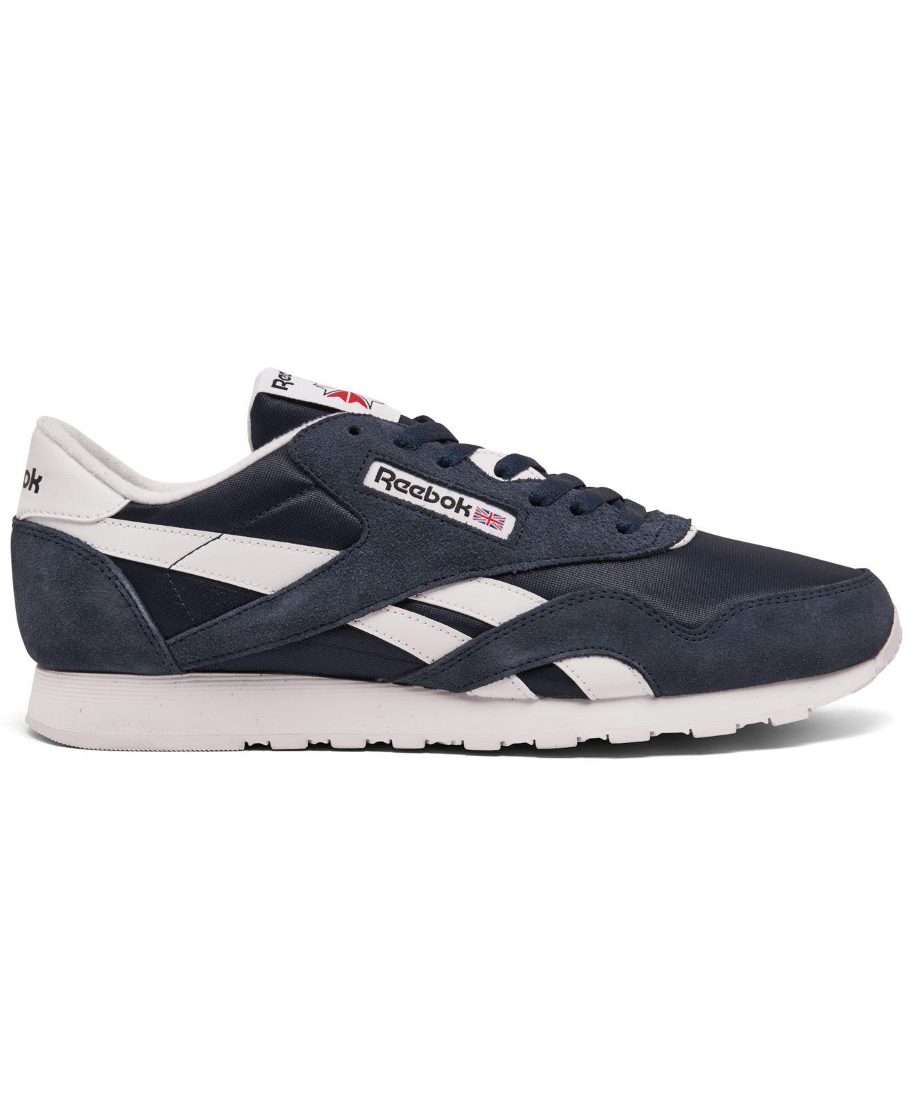 Reebok Classic Nylon Casual Sneakers From Finish Line in Blue for Men | Lyst