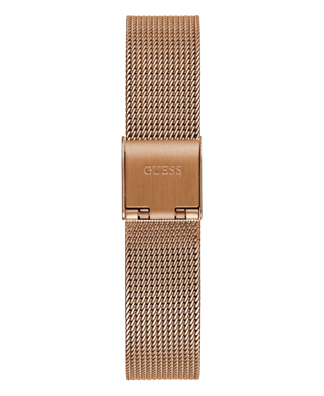 Guess Analog Rose Gold-tone Stainless Steel Watch 28mm in White | Lyst