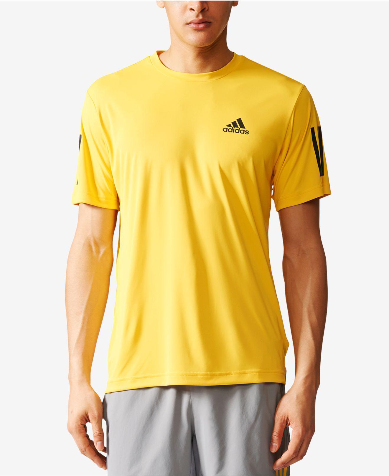  adidas  Synthetic Men s Climacool  Tennis  T shirt  in Yellow 