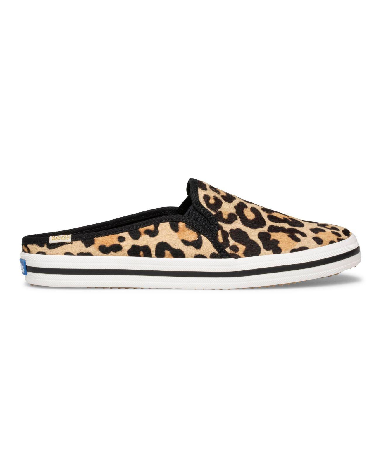 keds double decker mule leopard